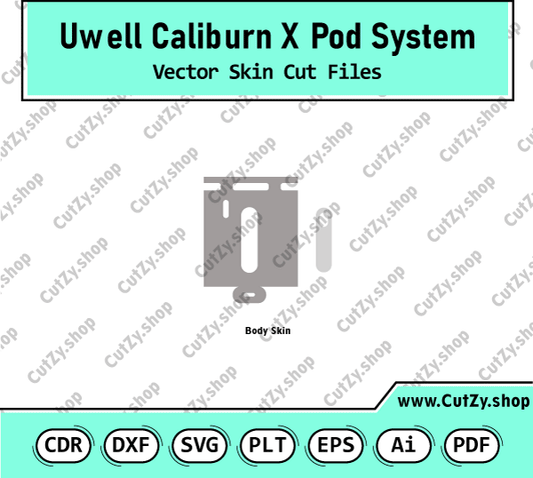 Uwell Caliburn X Pod System Vector Skin Cut Files