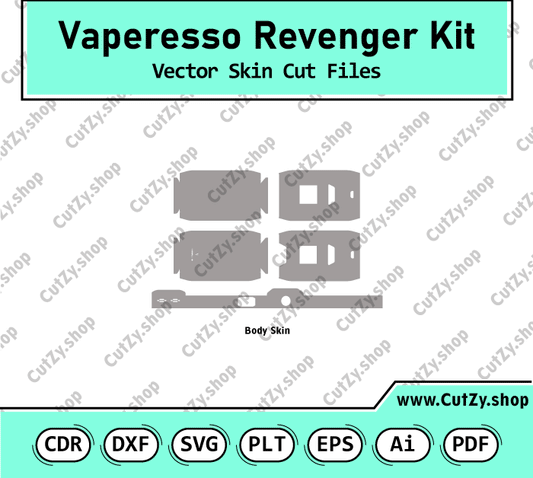 Vaporesso Revenger Kit Vector Skin Cut Files Templates