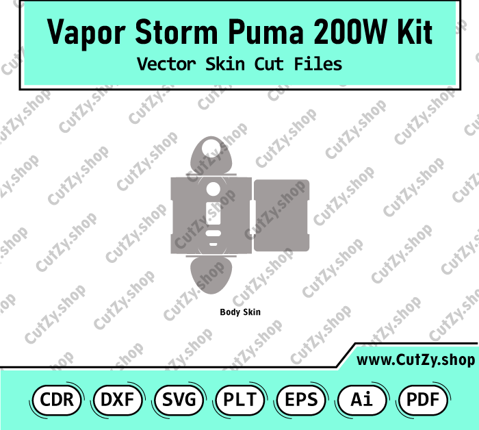 Vapor Storm Puma 200W Kit Vector Skin Cut Files