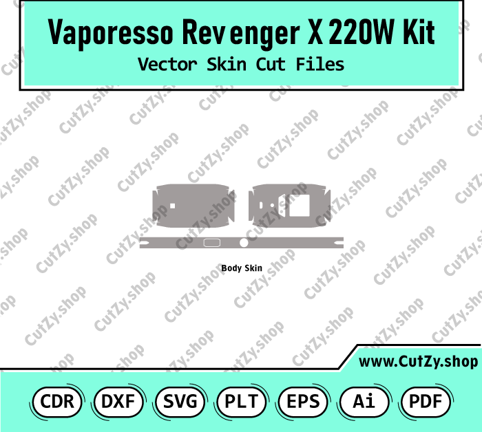 Vaporesso Revenger X 220W Kit Vector Skin Cut Files