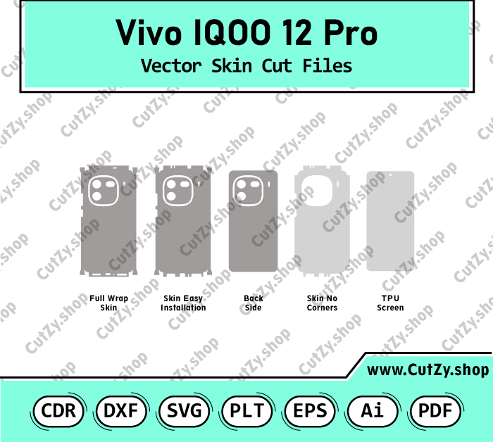 Vivo IQOO 12 Pro Vector Skin Cut Files