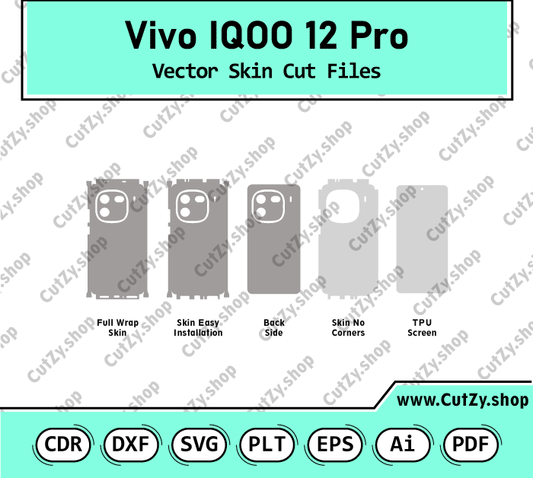 Vivo IQOO 12 Pro Vector Skin Cut Files