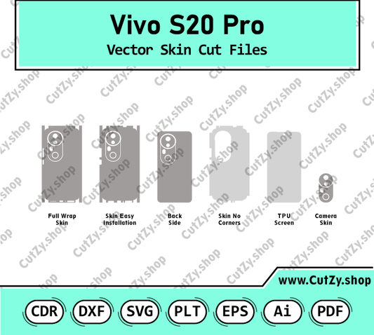 Vivo S20 Pro Vector Skin Cut Files