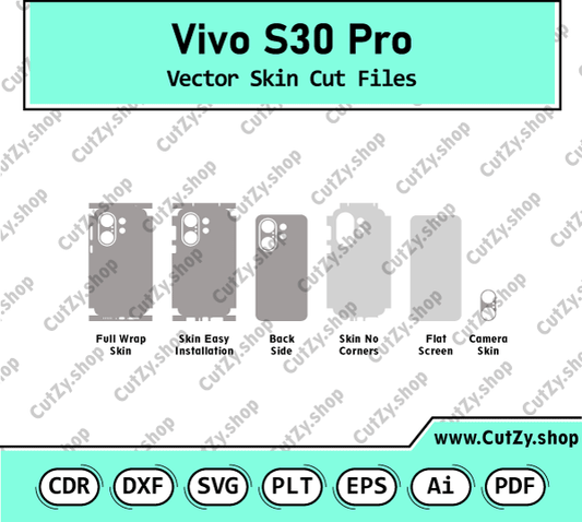 Vivo S30 Pro mini Vector Skin Cut Files