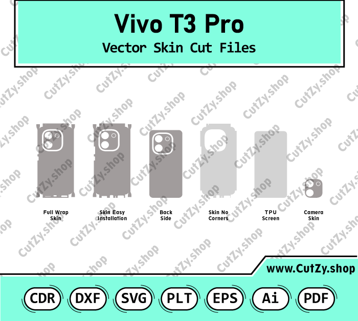 Vivo T3 Pro Vector Skin Cut Files