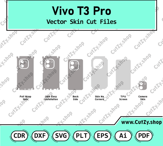 Vivo T3 Pro Vector Skin Cut Files