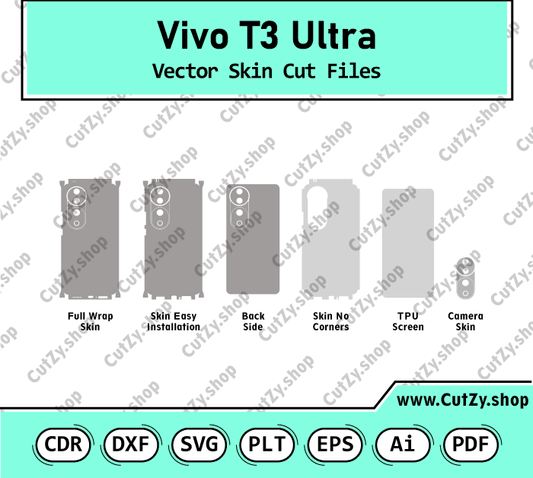 Vivo T3 Ultra Vector Skin Cut Files