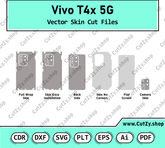 Vivo T4x 5G Vector Skin Cut Files