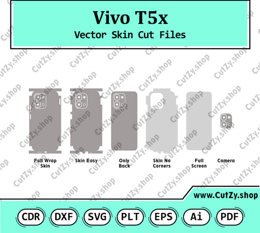 Vivo T5x Vector Skin Cut Files