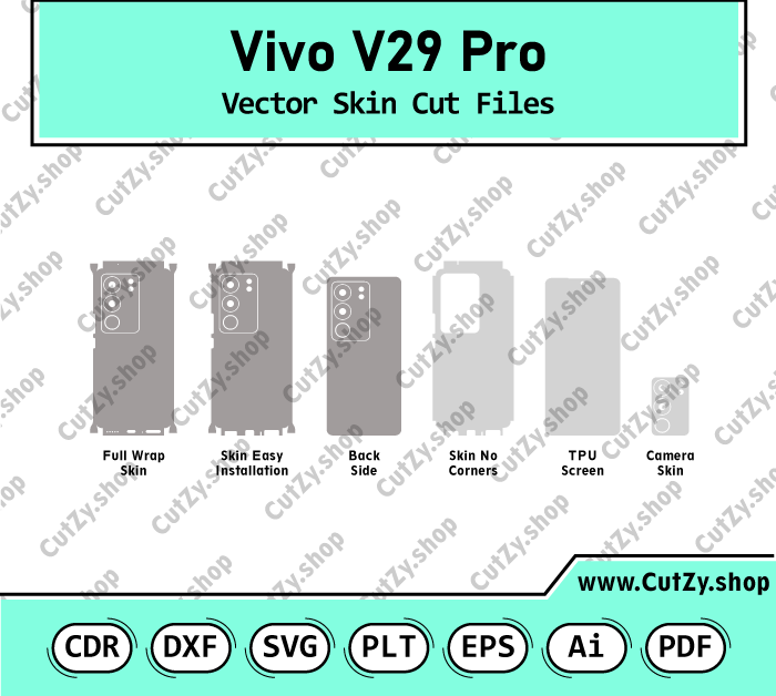 Vivo V29 Pro Vector Skin Cut Files