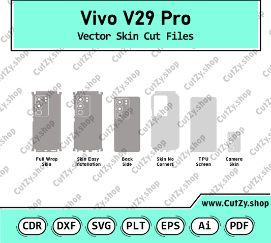 Vivo V29 Pro Vector Skin Cut Files