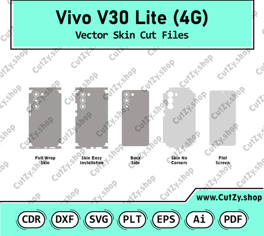Vivo V30 Lite 4G Vector Skin Cut Files