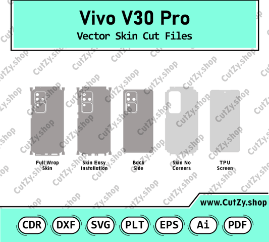 vivo V30 Pro Vector Skin Cut Files