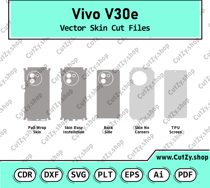 Vivo V30e Vector Skin Cut Files