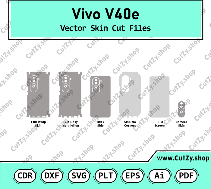 Vivo V40e Vector Skin Cut Files