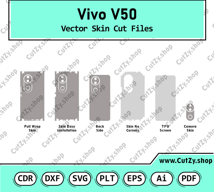 Vivo V50 Vector Skin Cut Files