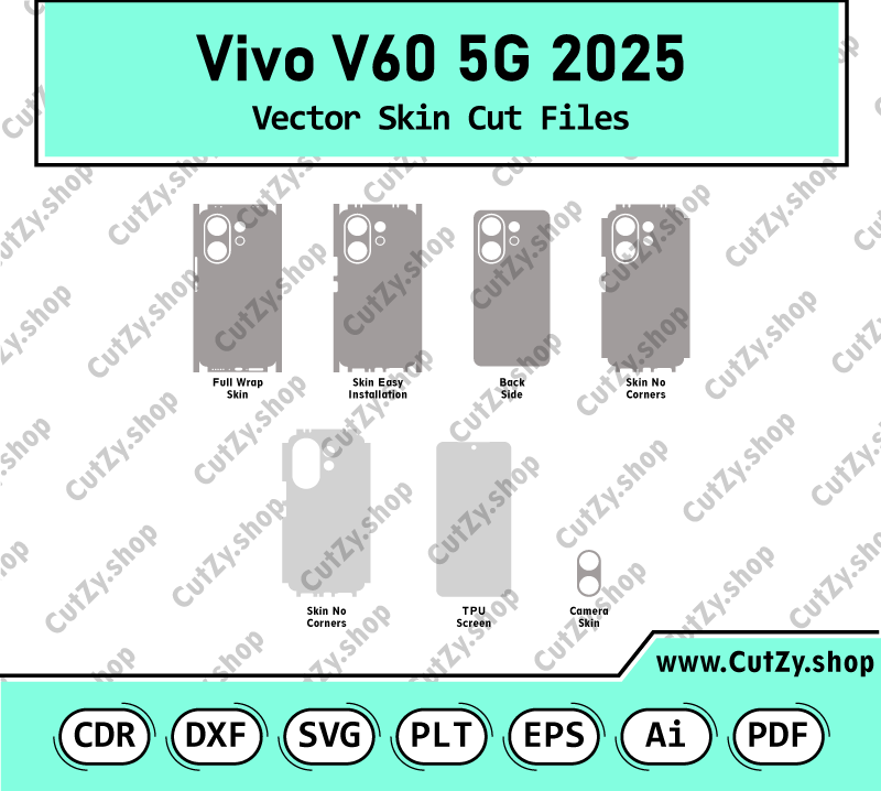 Vivo V60 5G 2025 Vector Skin Cut Files