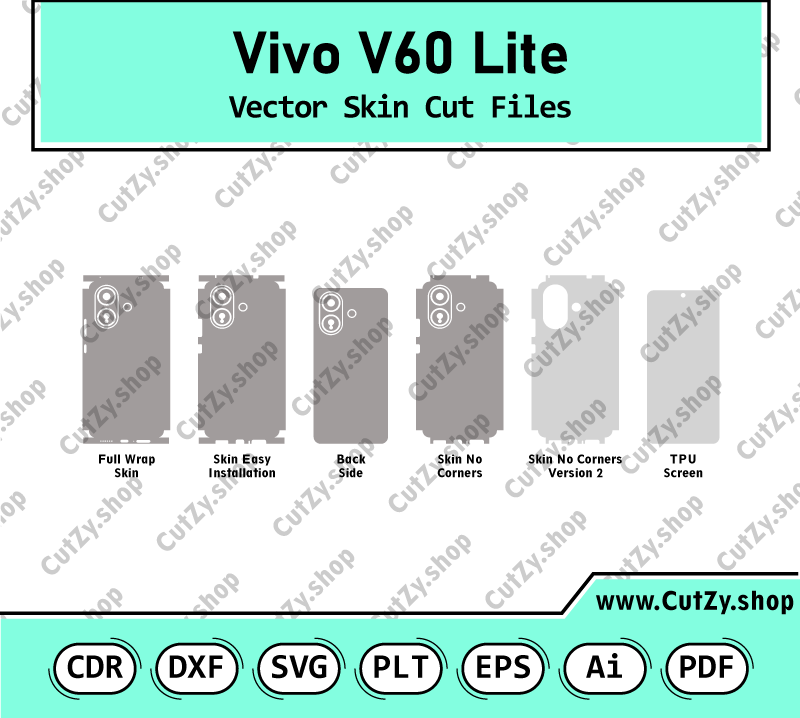 Vivo V60 Lite 5G-4G Vector Skin Cut Files