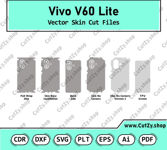 Vivo V60 Lite 5G-4G Vector Skin Cut Files