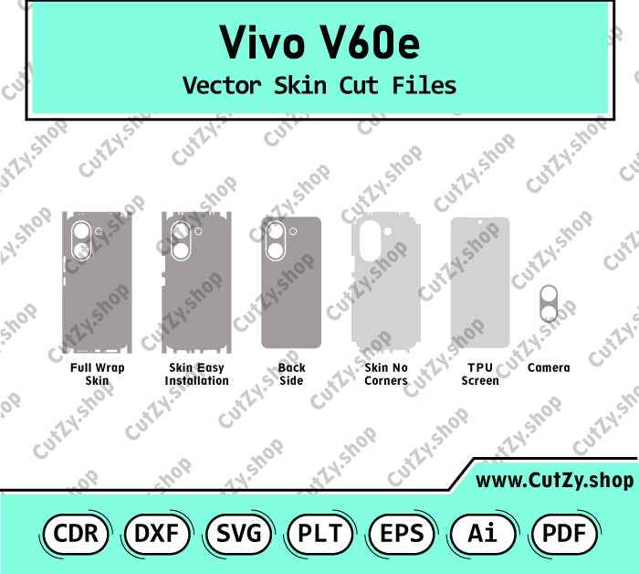 Vivo V60e Vector Skin Cut Files