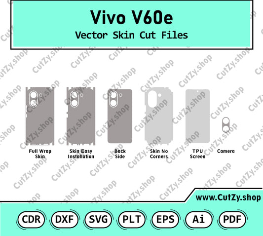 Vivo V60e Vector Skin Cut Files