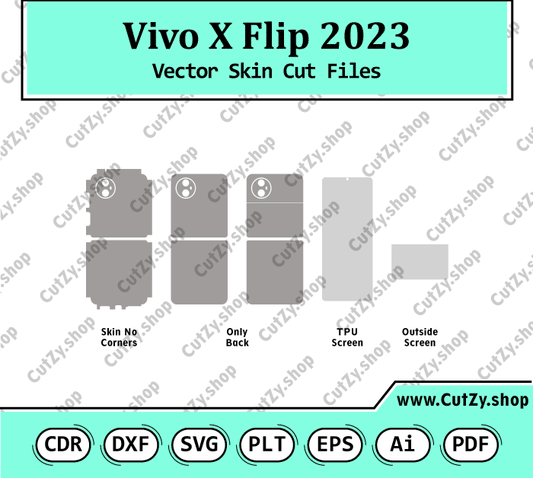 Vivo X Flip 2023 Vector Skin Cut Files