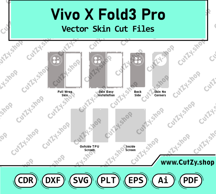 Vivo X Fold3 Pro Vector Skin Cut Files