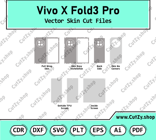 Vivo X Fold3 Pro Vector Skin Cut Files