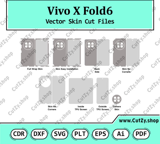 Vivo X Fold6 Vector Skin Cut Files