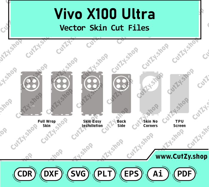 Vivo X100 Ultra Vector Skin Cut Files