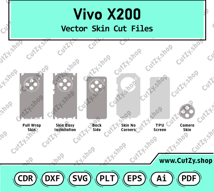 Vivo X200 5G Vector Skin Cut Files