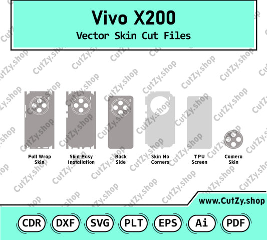 Vivo X200 5G Vector Skin Cut Files