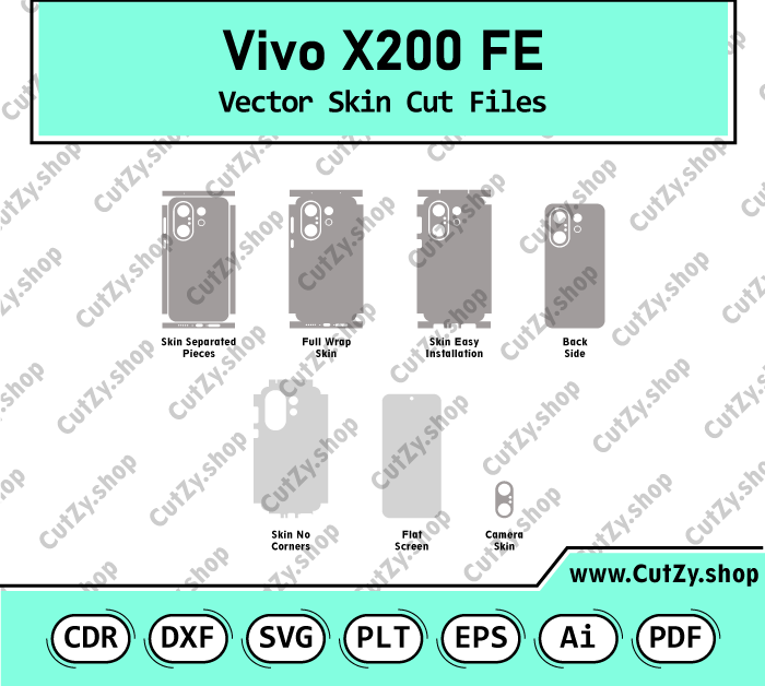 Vivo X200 FE Vector Skin Cut Files