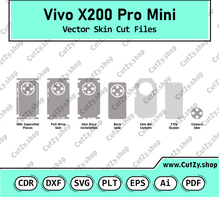 Vivo X200 Pro Mini Vector Skin Cut Files