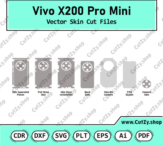 Vivo X200 Pro Mini Vector Skin Cut Files