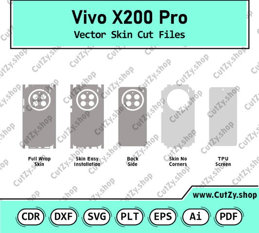 Vivo X200 Pro Vector Skin Cut Files