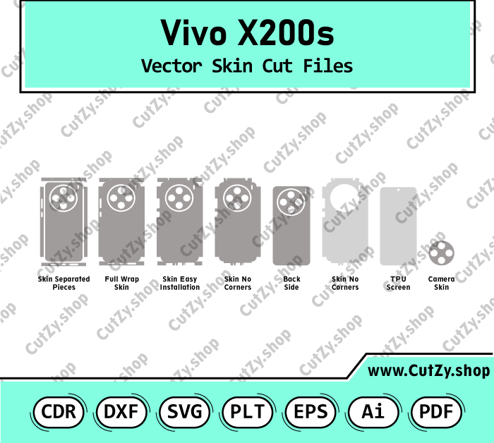 Vivo X200s Vector Skin Cut Files