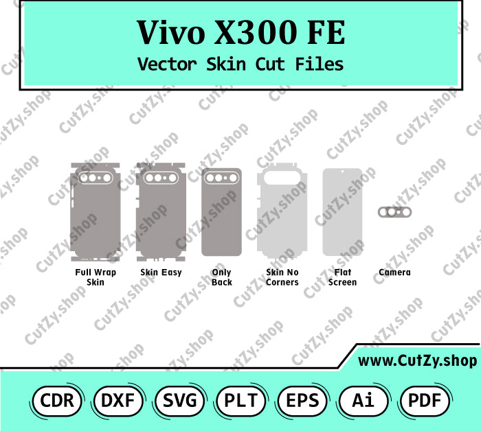Vivo X300 FE Vector Skin Cut Files