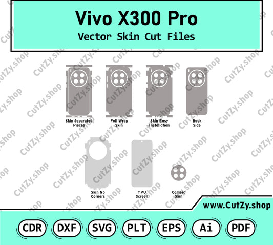 Vivo X300 Pro Vector Skin Cut Files