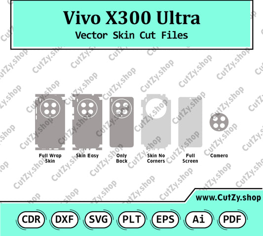 Vivo X300 Ultra Vector Skin Cut Files