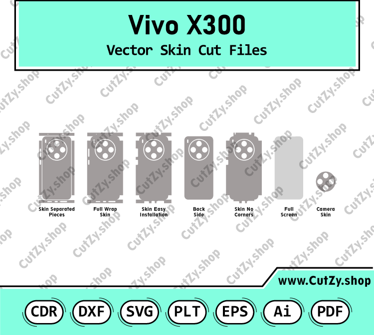 Vivo X300 Vector Skin Cut Files