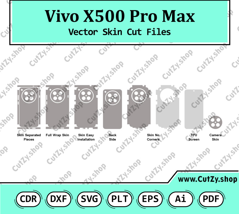 Vivo X500 Pro Max Vector Skin Cut Files