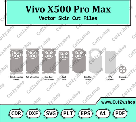 Vivo X500 Pro Max Vector Skin Cut Files