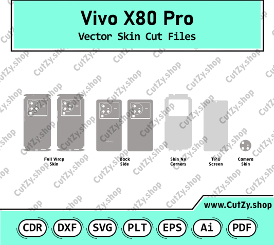 Vivo X80 Pro Vector Skin Cut Files