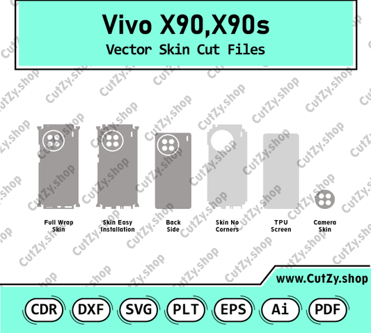 Vivo X90-X90s Vector Skin Cut Files