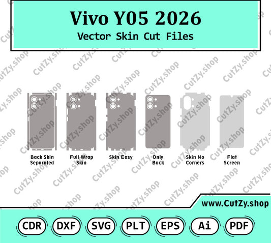 Vivo Y05 2026 Vector Skin Cut Files