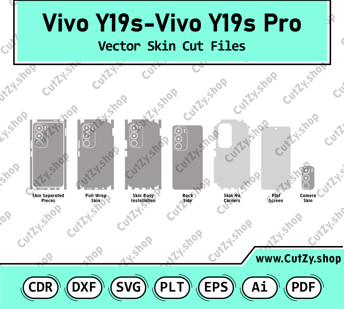 Vivo Y19s-Vivo Y19s Pro Vector Skin Cut Files