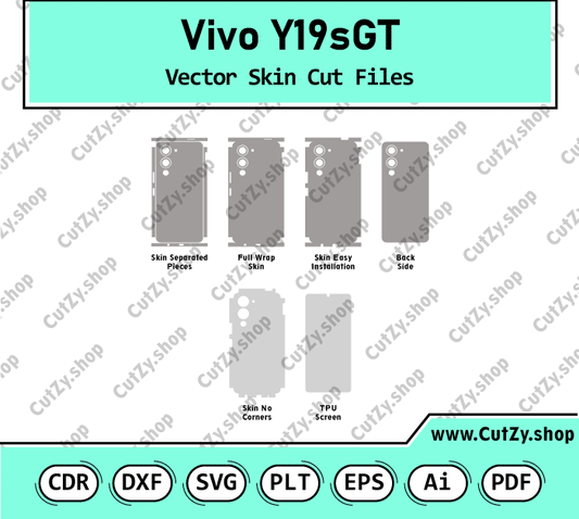 Vivo Y19sGT Vector Skin Cut Files