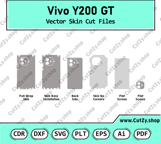 Vivo Y200 GT Vector Skin Cut Files