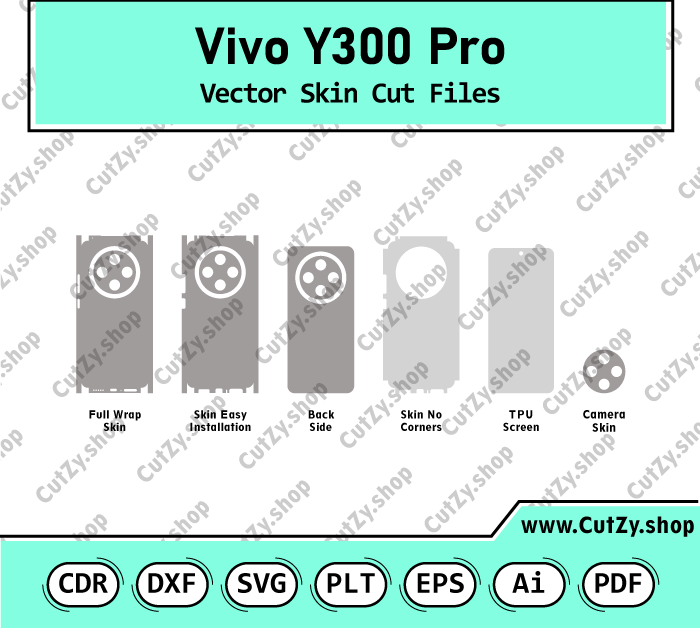 Vivo Y300 Pro Vector Skin Cut Files